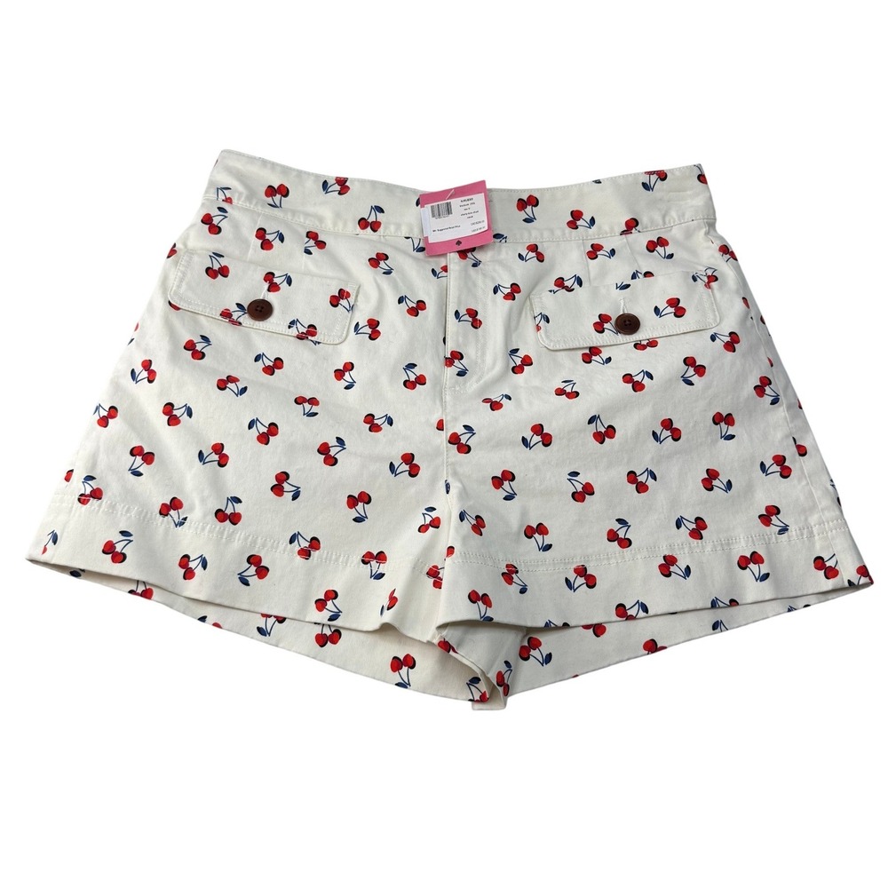 Kate Spade New York Cherry Toss Cotton Shorts NJMUB303 Womens 12 NEW